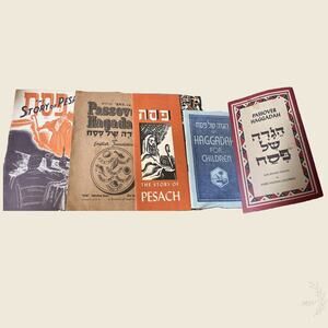 Vintage Passover Haggadah Lot Judaica Books Set of 5